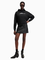 AllSaints Black Unity Pippa Hoodie - Image 5 of 7