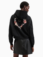 AllSaints Black Unity Pippa Hoodie - Image 6 of 7
