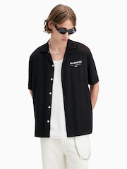 AllSaints Black Underground Short Sleeve Shirt - Image 1 of 7