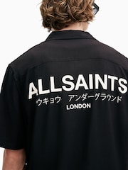 AllSaints Black Underground Short Sleeve Shirt - Image 2 of 7