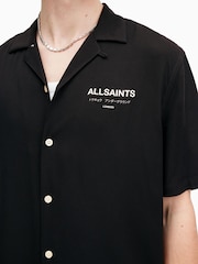 AllSaints Black Underground Short Sleeve Shirt - Image 4 of 7