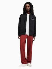 AllSaints Black Underground Zip 100% Cotton Hoodie - Image 3 of 8