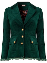 Joe Browns Green Petite Slim Fit Lace Trim Cord Jacket - Image 5 of 5