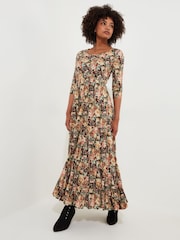 Joe Browns Maxikleid mit lockerer Passform aus 100 % Baumwolle mit dezentem Blumenmuster und Crinkle-Effekt - Bild 3 von 5