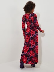Joe Browns Red Petite Romantic Floral Print Jersey Maxi Dress - Image 4 of 5