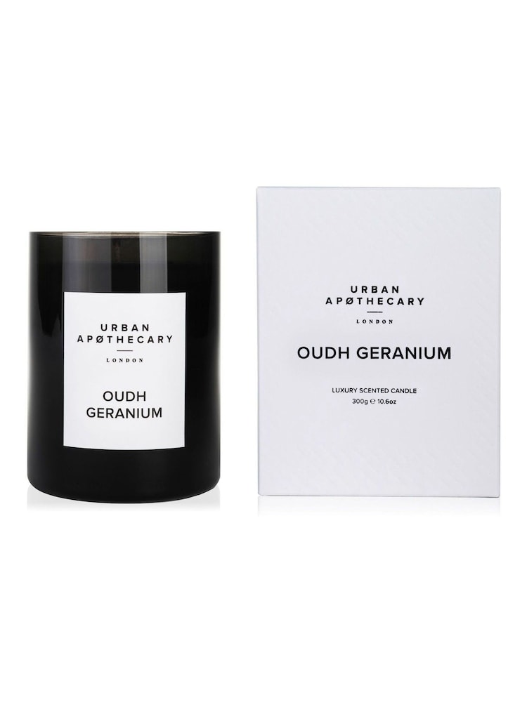 Urban Apothecary Oudh Geranium Luxury Scented Candle 300g - Image 1 of 1