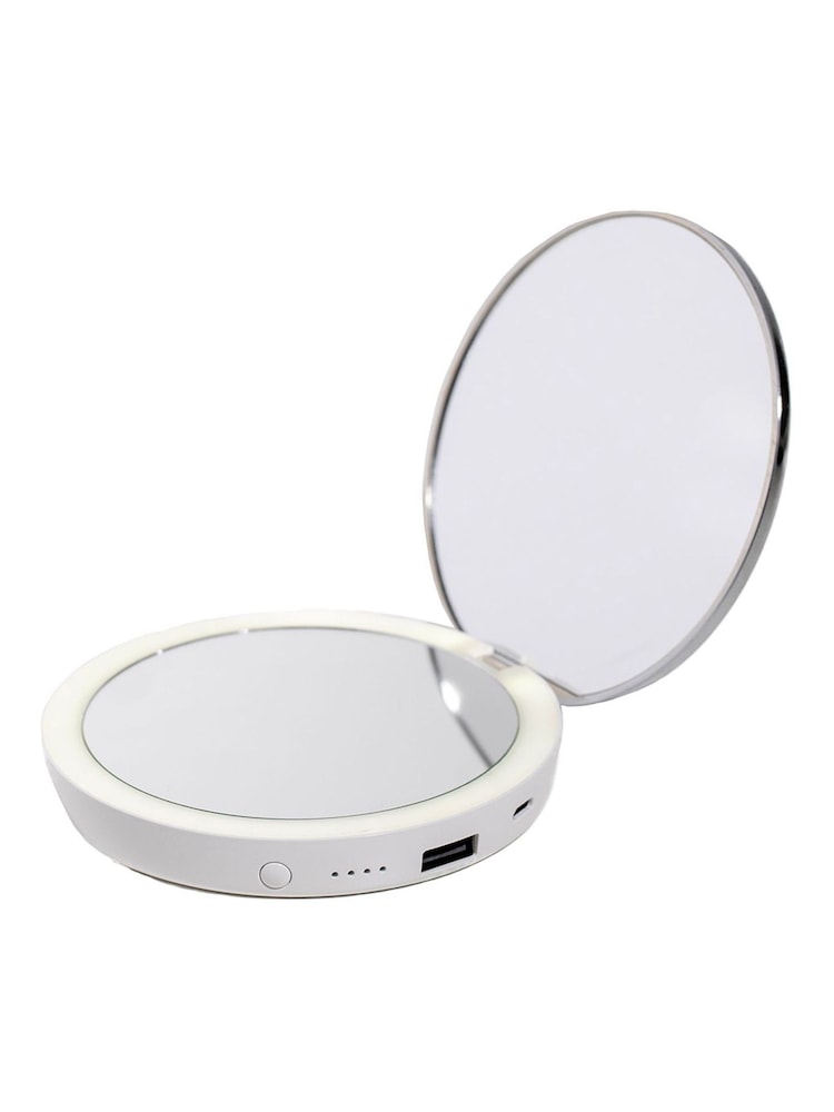 Stylpro Flip 'n' Charge Power Bank Compact LED Mirror - Image 1 of 6