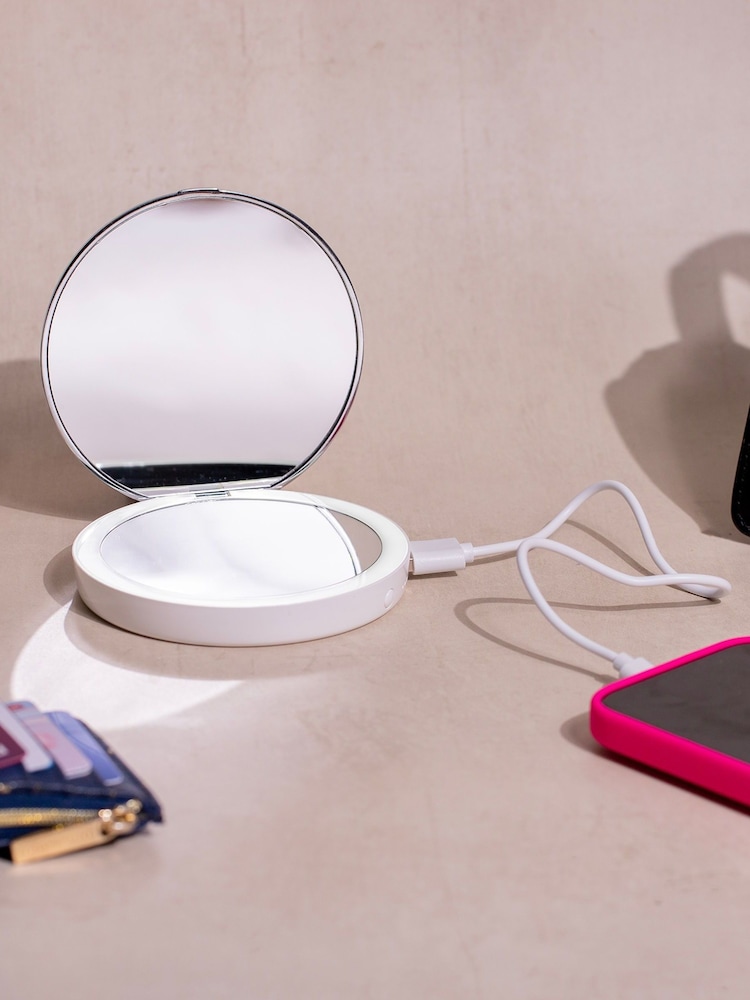 Stylpro Flip 'n' Charge Power Bank Compact LED Mirror - Image 2 of 6