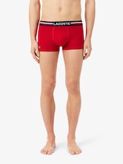 Lacoste Red Cotton Boxers 3 Pack - Image 3 of 9