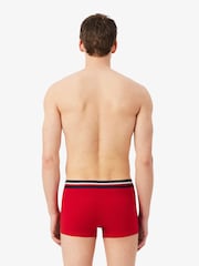 Lacoste Red Cotton Boxers 3 Pack - Image 4 of 9