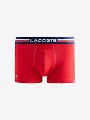 Lacoste Red Cotton Boxers 3 Pack - Image 6 of 9