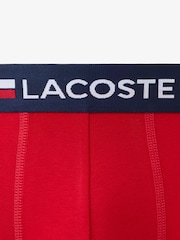 Lacoste Red Cotton Boxers 3 Pack - Image 9 of 9