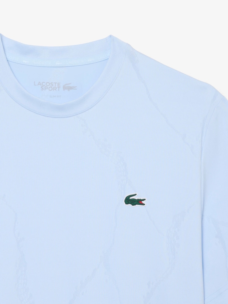 Lacoste UltraDry Crocodile Jacquard Tennis T-Shirt - Bild 2 von 4