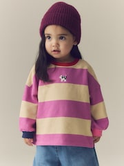 Purple Stripe Long Sleeve Cuffed Top (3mths-7yrs) - Image 1 of 7