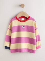Purple Stripe Long Sleeve Cuffed Top (3mths-7yrs) - Image 4 of 7