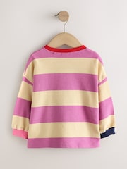 Purple Stripe Long Sleeve Cuffed Top (3mths-7yrs) - Image 5 of 7