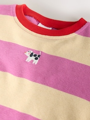 Purple Stripe Long Sleeve Cuffed Top (3mths-7yrs) - Image 6 of 7