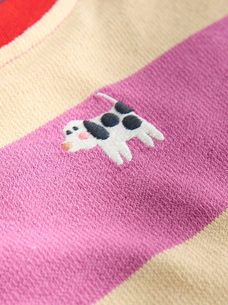 Purple Stripe Long Sleeve Cuffed Top (3mths-7yrs) - Image 7 of 7
