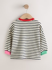 Navy Stripe Capybara Long Sleeve Cuffed Top (3mths-7yrs) - Image 5 of 7