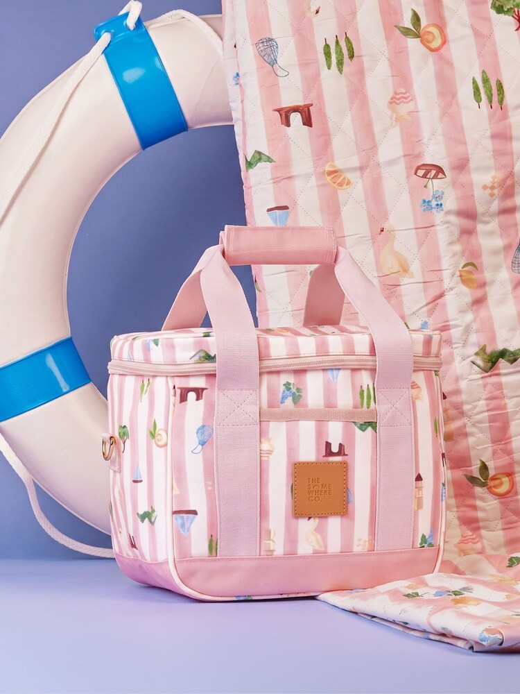 THE SOMEWHERE CO Pale Blue Hopscotch Midi Cooler Bag - Image 1 of 3 THE SOMEWHERE CO Pale Blue Hopscotch Midi Cooler Bag - Image 1 of 3