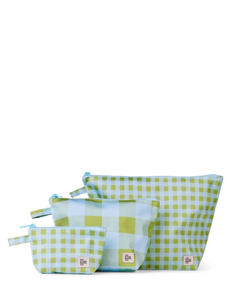 THE SOMEWHERE CO Green Hopscotch Handy Pouch Trio - Image 2 of 5 THE SOMEWHERE CO Green Hopscotch Handy Pouch Trio - Image 2 of 5
