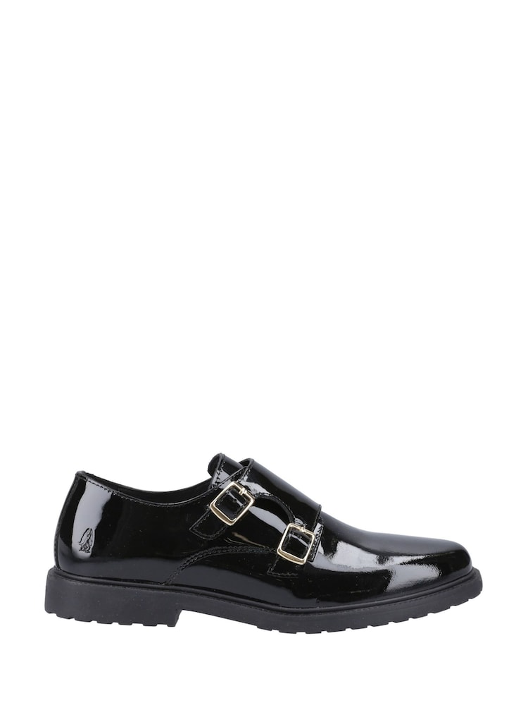 Hush Puppies Black Patent Verity Monk School Shoes - Image 1 of 4 Hush Puppies Black Patent Verity Monk School Shoes - Image 1 of 4