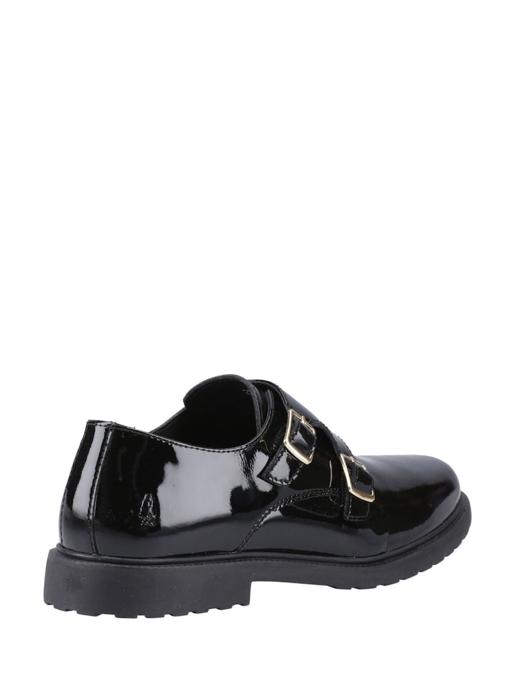 Hush Puppies Black Patent Verity Monk School Shoes - Image 2 of 4 Hush Puppies Black Patent Verity Monk School Shoes - Image 2 of 4