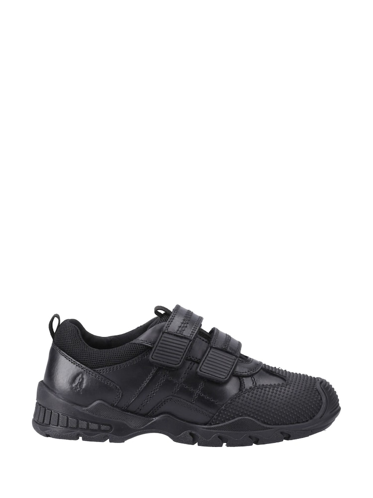 Hush Puppies Black Tristen Touch Fastening Junior School Shoes - Image 1 of 4 Hush Puppies Black Tristen Touch Fastening Junior School Shoes - Image 1 of 4