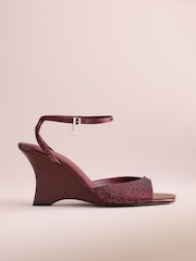 B by Ted Baker Embellished Slim Wedge Heeled Sandals - Image 5 of 8