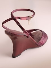 B by Ted Baker Embellished Slim Wedge Heeled Sandals - Image 6 of 8