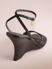 B by Ted Baker Embellished Slim Wedge Heeled Sandals - Image 7 of 12