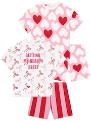 Harry Bear Harry Bear Bow & Heart Pack of 2 Pyjamas - Imagen 1 de 5