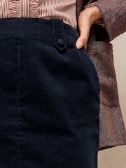 White Stuff Blue Cora Cord Skirt (Petite) - Image 4 of 6
