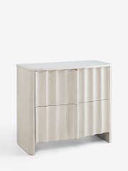 White Collection Luxe Santa Fe Mango Wood and Marble Bedside Table - Image 7 of 7