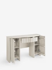 White Collection Luxe Santa Fe Mango Wood and Marble Console Dressing Table - Image 10 of 11