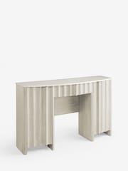 White Collection Luxe Santa Fe Mango Wood and Marble Console Dressing Table - Image 9 of 11