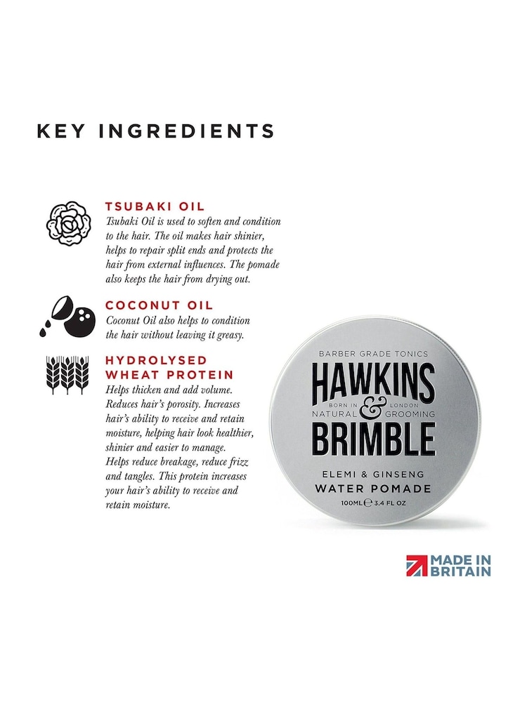 Hawkins & Brimble Water Pomade 100ml - Image 5 of 5 Hawkins & Brimble Water Pomade 100ml - Image 5 of 5