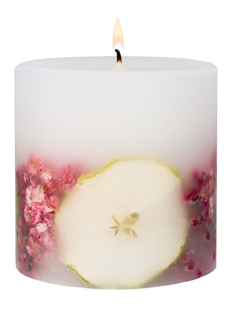 Stoneglow Apple & Pear Blossom Natures Gift Pillar Scented Candle - Image 2 of 2