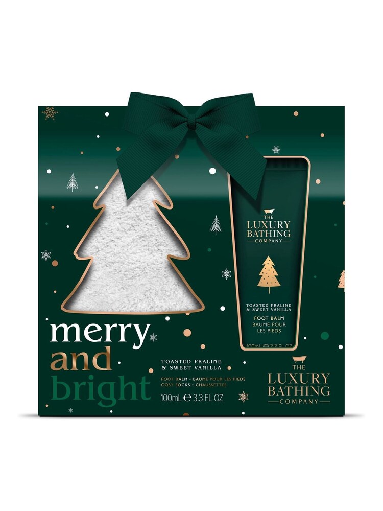 The Luxury Bathing Company Merry & Bright 100ml Foot Balm with Reusable Fuzzy Socks - Image 1 of 1