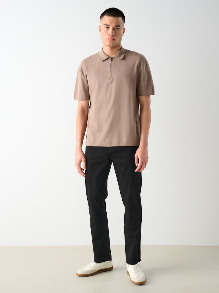 Black Slim Fit 5 Pocket Soft Touch Trousers - Image 2 of 9 Black Slim Fit 5 Pocket Soft Touch Trousers - Image 2 of 9