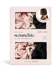 Kitsch Satin Sleep Scrunchies Pack of 5 - Image 1 of 3