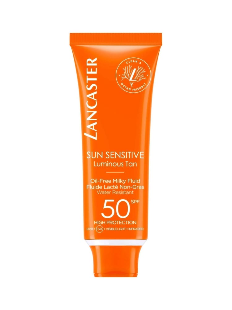 Lancaster Sun Sensitive Oil Free Milky Face Fluid Sun Cream SPF50 50ml - Image 1 of 5