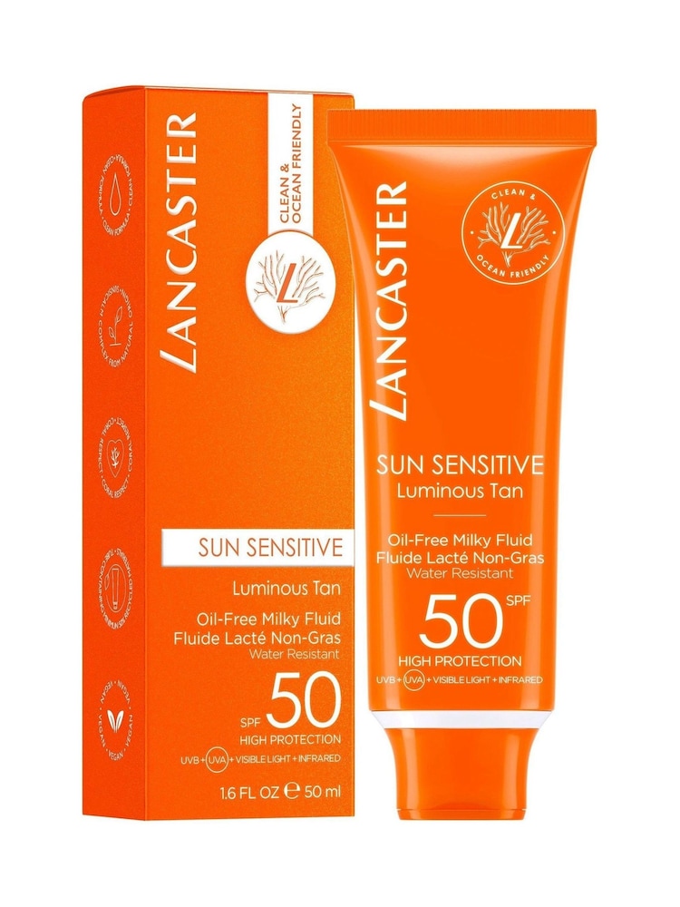 Lancaster Sun Sensitive Oil Free Milky Face Fluid Sun Cream SPF50 50ml - Image 5 of 5