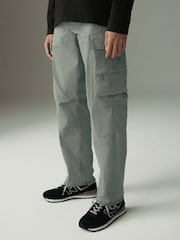 Sage Green Regular Tapered Fit Tech Stretch Utility Cargo Trousers - Image 1 of 9
