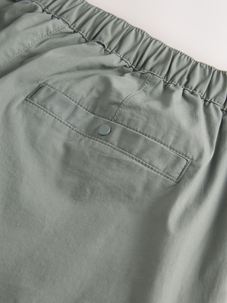Sage Green Regular Tapered Fit Tech Stretch Utility Cargo Trousers - Image 7 of 9