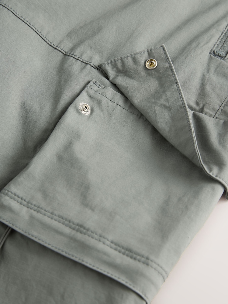 Sage Green Regular Tapered Fit Tech Stretch Utility Cargo Trousers - Image 8 of 9
