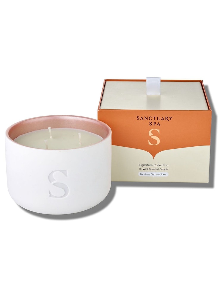 Sanctuary Spa Tri Wick Signature Scented Candle - Image 1 of 4