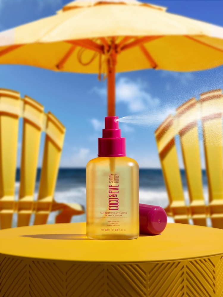 Coco & Eve Sunny Honey Tan Boosting Anti-Aging SPF30 Body Oil 150ml - Image 2 of 5