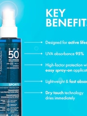 Ultrasun SPF 50 Sports Spray Sun Lotion 150ml - Image 2 of 4