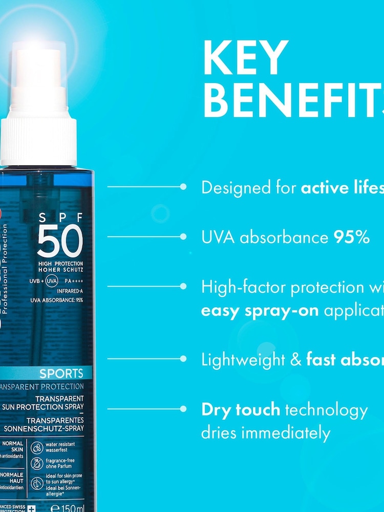 Ultrasun SPF 50 Sports Spray Sun Lotion 150ml - Image 2 of 4